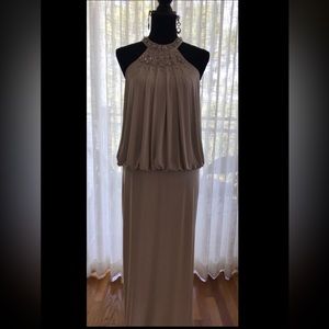 Mignon Cold Shoulder Blouson Gown Sz 4
